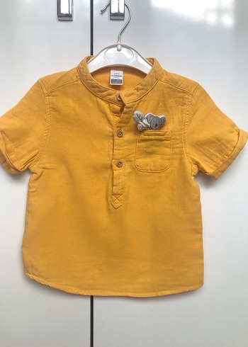 LC Waikiki Sarı Kısa Kollu Erkek Gömlek