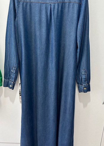 Allday Uzun Denim Elbise - Görsel 4