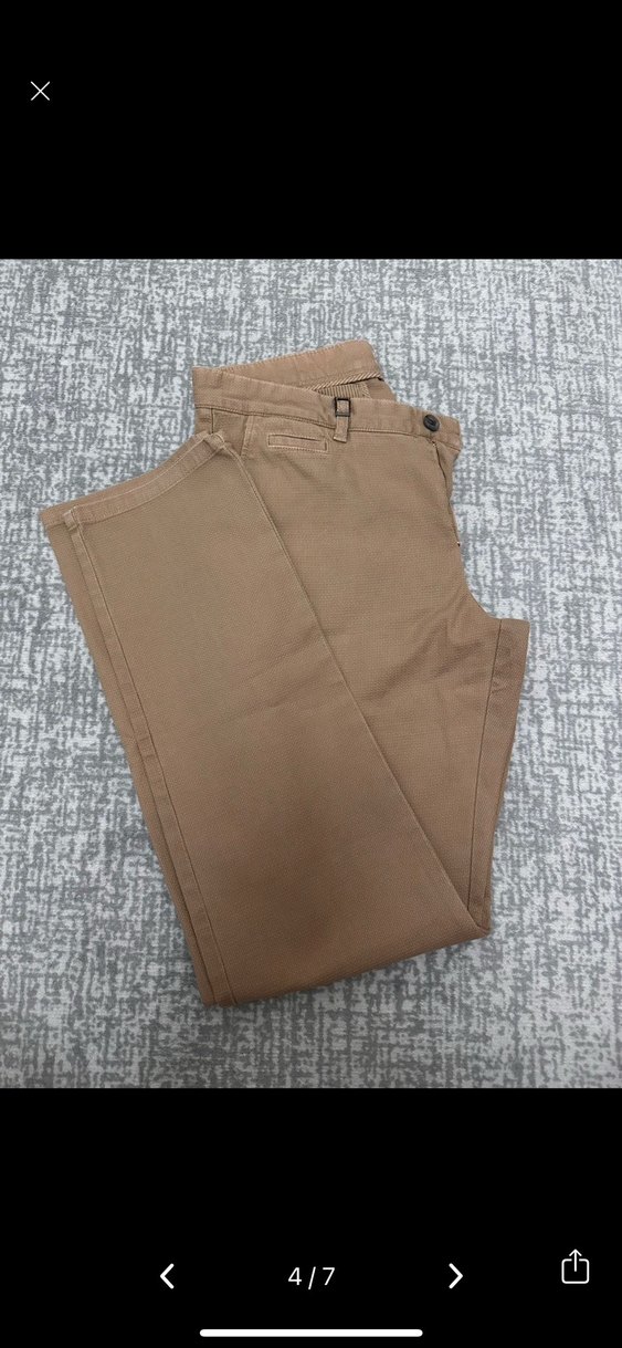 Beymen Bej Kemerli Regular Fit Keten Erkek Pantolon 50 beden - Görsel 4