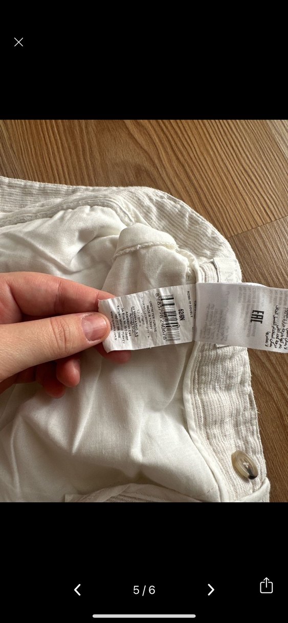 Network Ekru Regular Fit Midi Keten Kadın Pantolon - Görsel 5