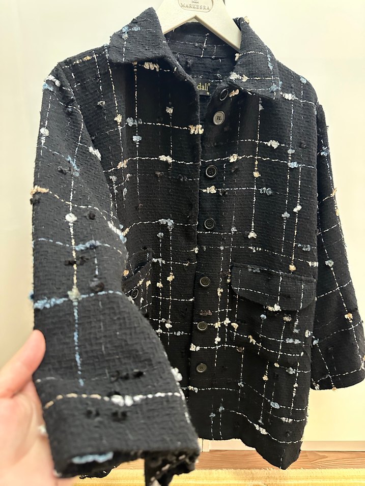 Düğmeli Siyah Midi Kadın Ceket - Görsel 2