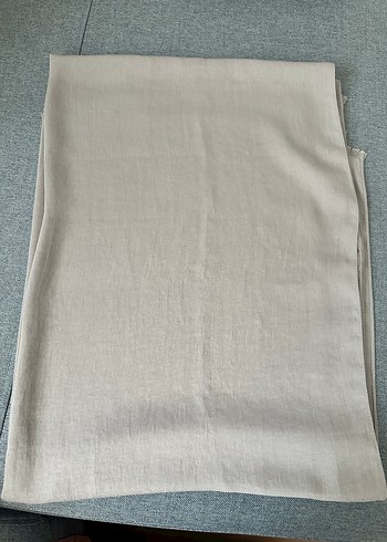 Bej Keten Kadın Şal - Görsel 2