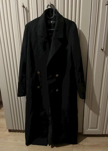 Fatma Atasoy Siyah Kaşmir Maksi Kaban - Görsel 3