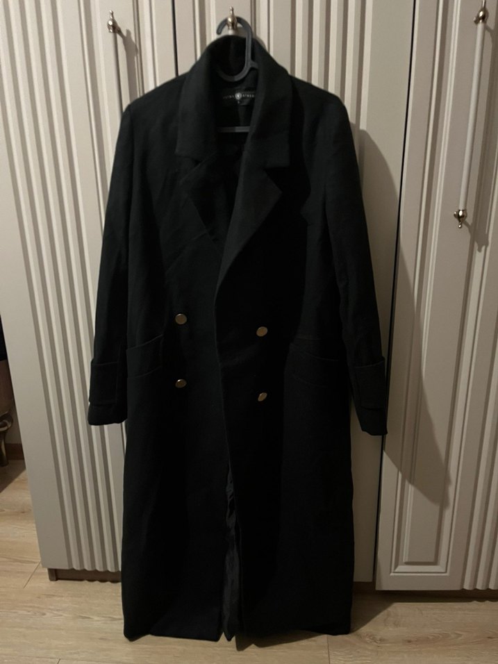 Fatma Atasoy Siyah Kaşmir Maksi Kaban - Görsel 3