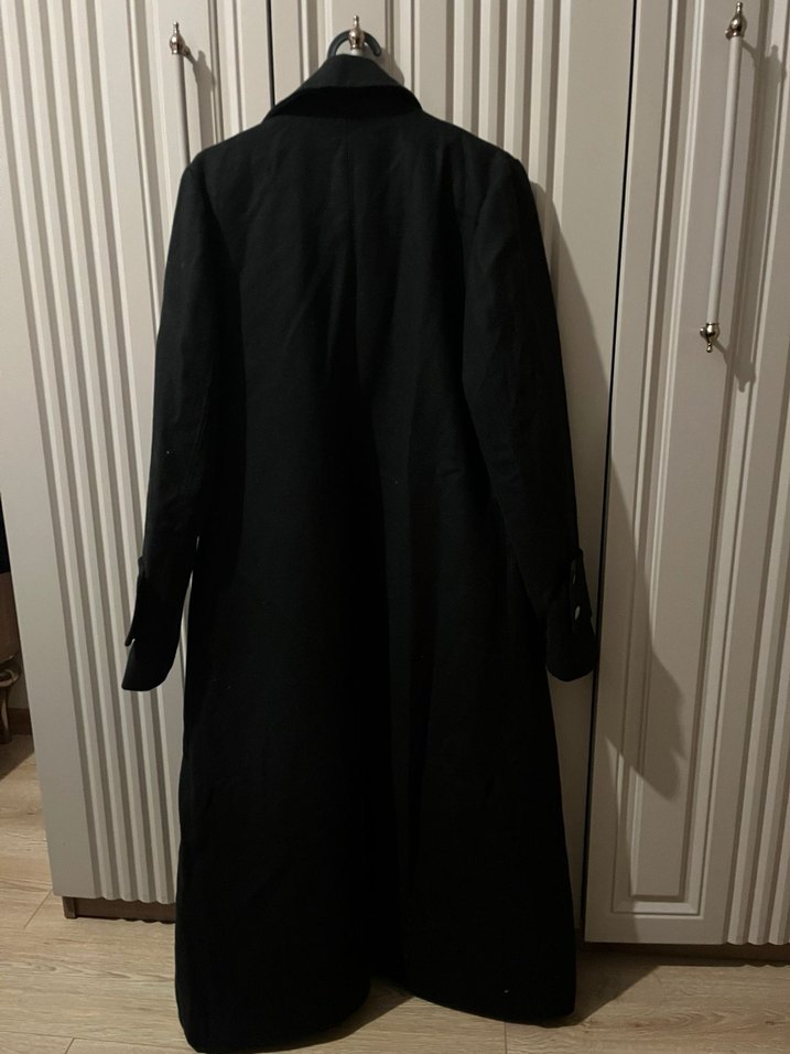 Fatma Atasoy Siyah Kaşmir Maksi Kaban - Görsel 2