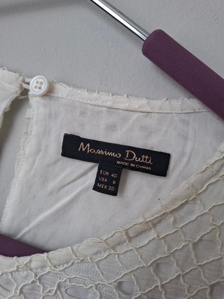 Dantel Detaylı Beyaz Bohem Bluz - Görsel 2