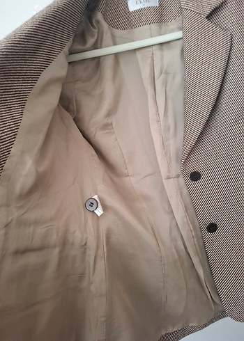 Bej Düğmeli Kadın Blazer Ceket - Görsel 8