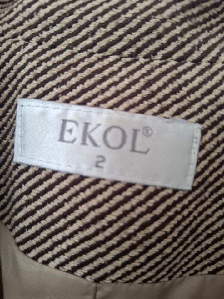 Bej Düğmeli Kadın Blazer Ceket - Görsel 4