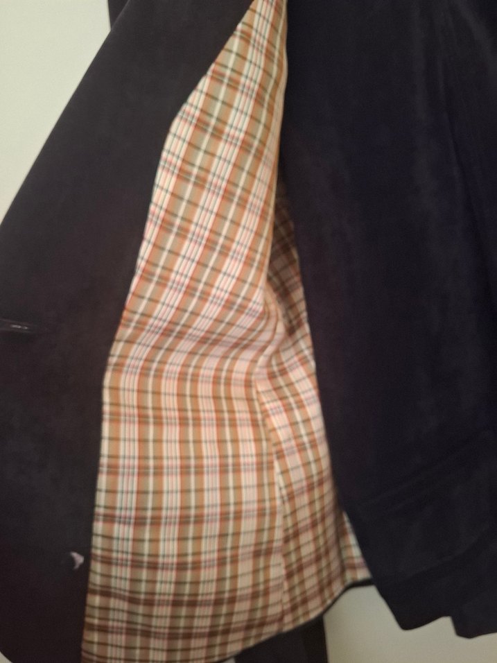 Kadın Mor Süet Düğmeli Ofis Blazeri pantolon takım - Görsel 3