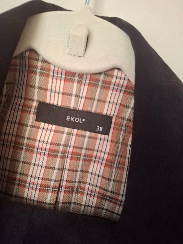 Kadın Mor Süet Düğmeli Ofis Blazeri pantolon takım - Görsel 2