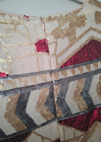 Boncuk İşlemeli Çok Renkli Bohem Midi Elbise - Görsel 7