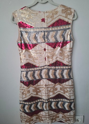 Boncuk İşlemeli Çok Renkli Bohem Midi Elbise - Görsel 6