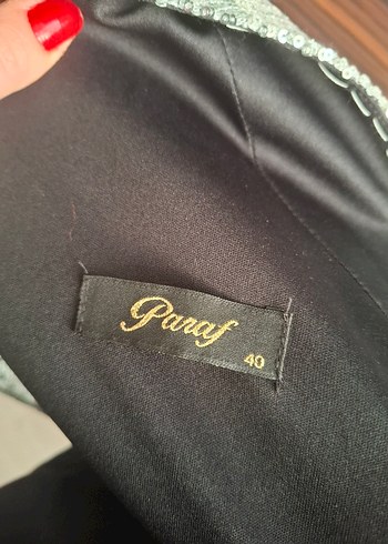 Siyah Gümüş Payetli Midi Abiye Elbise - Görsel 5