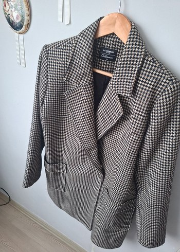 Düğmeli Midi Kadın Klasik Ceket - Görsel 5