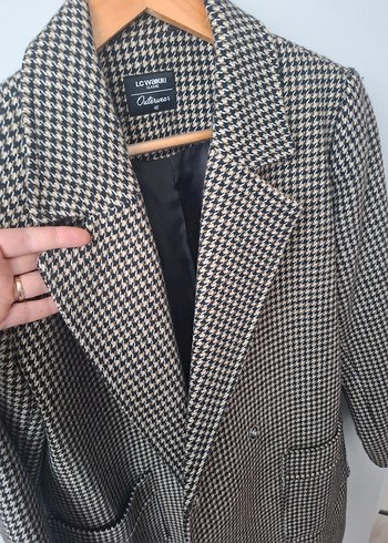 Düğmeli Midi Kadın Klasik Ceket - Görsel 9