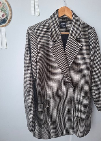 Düğmeli Midi Kadın Klasik Ceket - Görsel 3