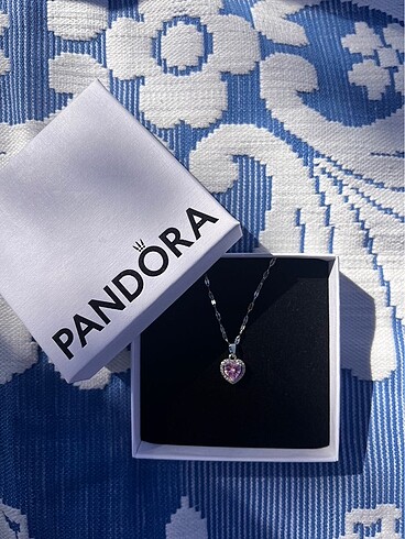 Ünlü Pandora Tarzı Pembe Kalp Kolye