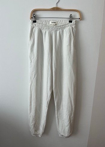 Pull&Bear Beyaz Lastikli Eşofman Altı
