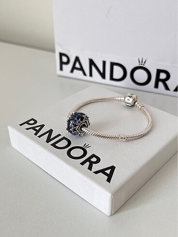 Beden Galaksi mavi murano charm