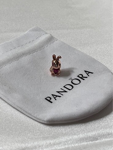 Pandora Kırmızı kalp taşlı tavşan charm #beğeni
