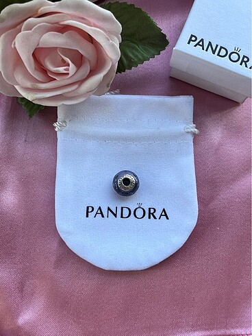 Pandora Lavanta rengi murano cam charm