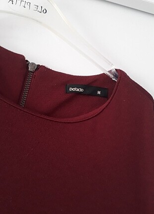 m Beden bordo elbise
