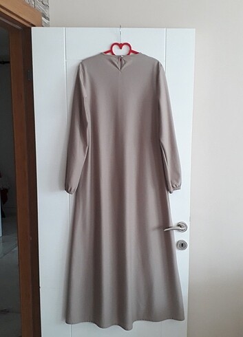 xl Beden Vizon ekru krem elbise