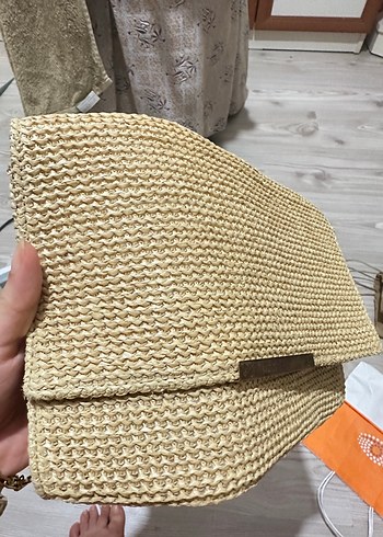 Koton Bej Örgü Kadın Clutch Çanta