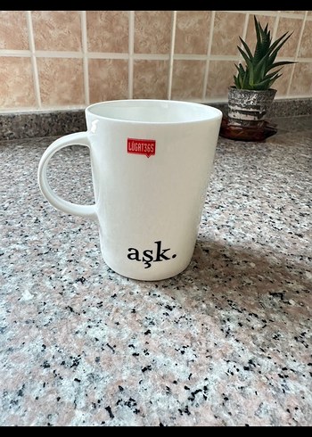 Paşabahçe Beyaz Seramik Ask. Yazılı Kupa