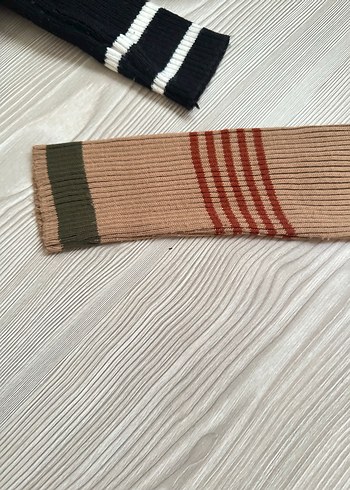 Bej Kadın Boğazlı Triko Kazak - Görsel 3