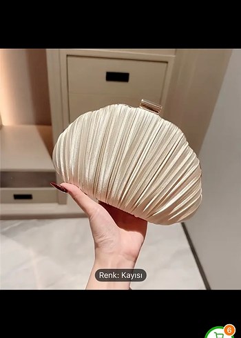 Bej Pilili Kadın Abiye Çanta