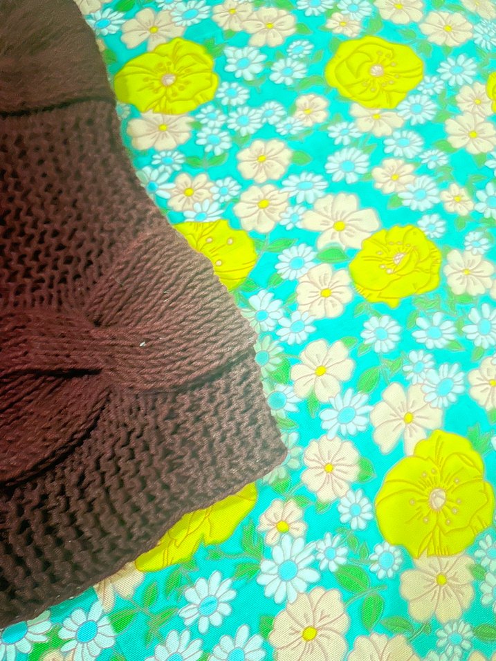 Bordo Örgü Desensiz boyunluk - Görsel 2