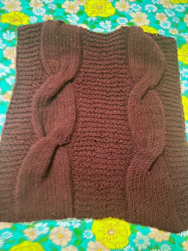 Bordo Örgü Desensiz boyunluk - Görsel 3