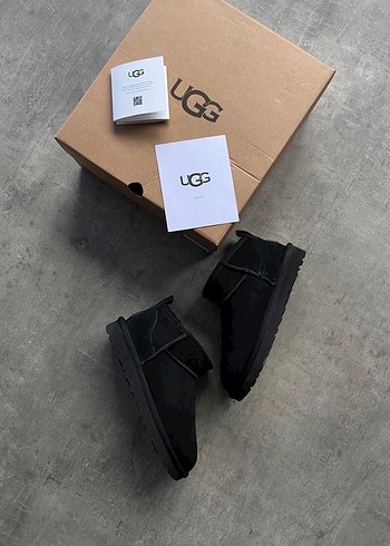 36 Beden UGG ULTRA Mİ Siyah Süet Kadın Bot