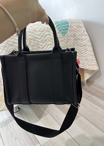  Beden siyah Renk Fermuarlı Siyah Deri Street Style Çanta