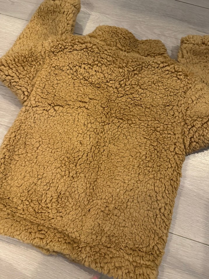 Kahverengi Kız- Erkek Çocuk Kürklü Ceket - Görsel 4