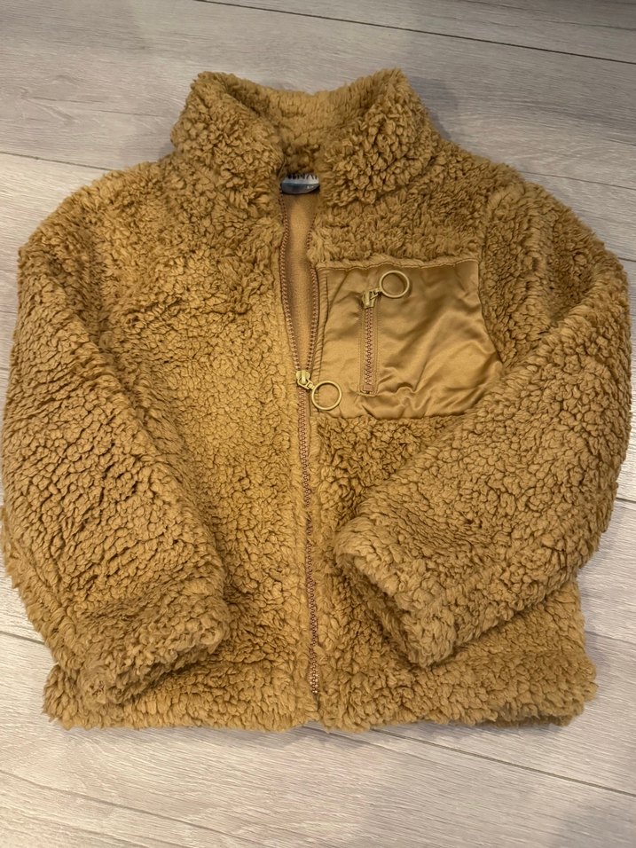 Kahverengi Kız- Erkek Çocuk Kürklü Ceket - Görsel 3