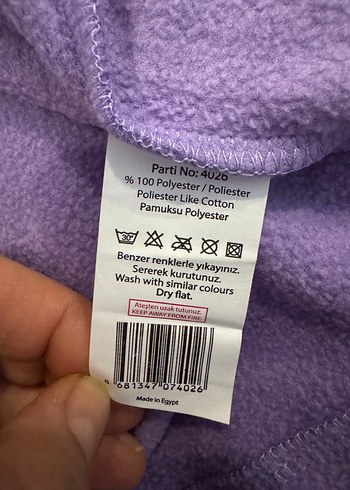 Fermuarlı Mor Kadın Polar Ceket - Görsel 3