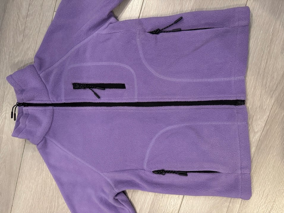 Fermuarlı Mor Kadın Polar Ceket - Görsel 5