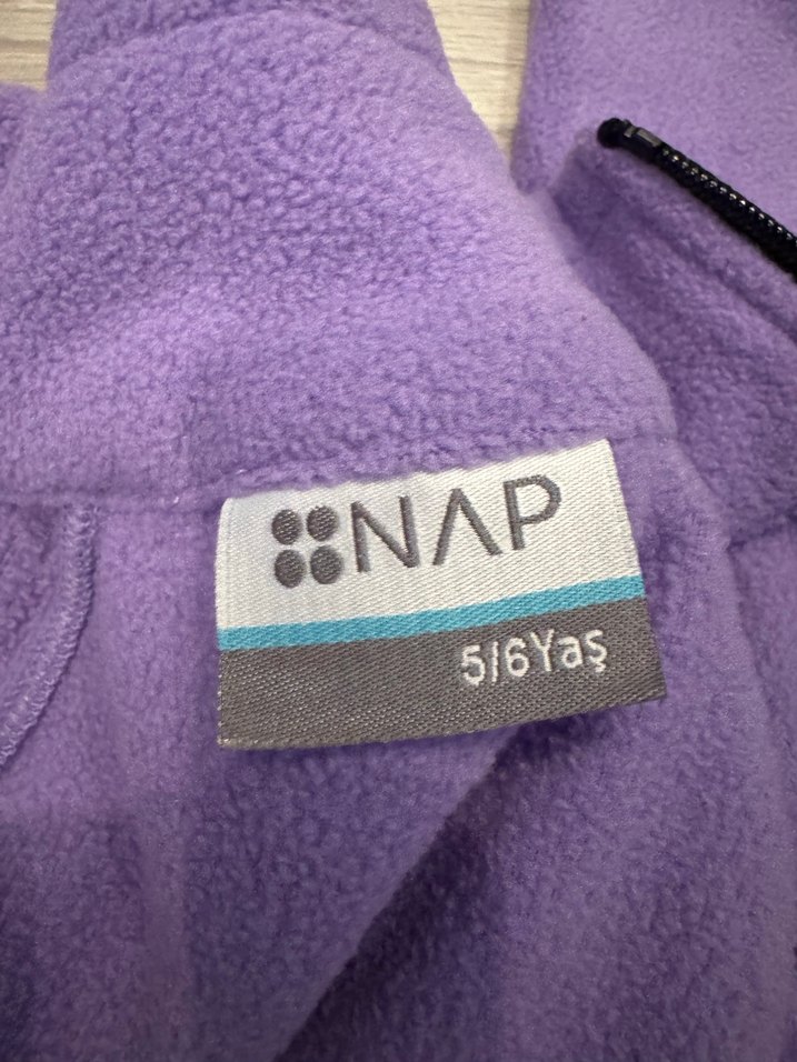 Fermuarlı Mor Kadın Polar Ceket - Görsel 2