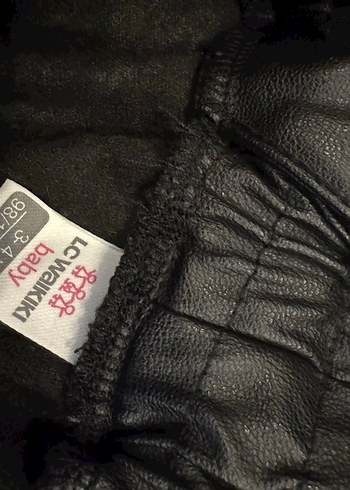 Siyah Deri kız çocuk salopet - Görsel 4