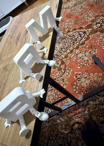 3D Baskı Harf Figürleri | Oturan Dekoratif Harfler | Kişiye Özel - Görsel 5