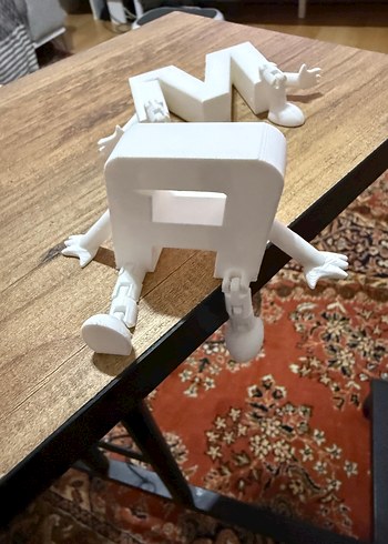 3D Baskı Harf Figürleri | Oturan Dekoratif Harfler | Kişiye Özel - Görsel 3