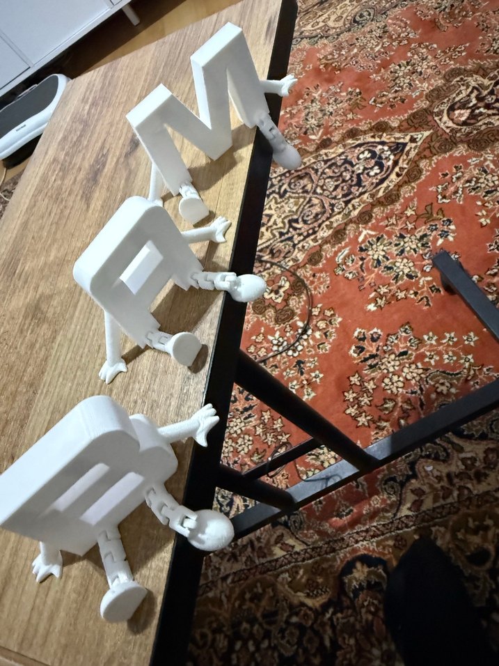 3D Baskı Harf Figürleri | Oturan Dekoratif Harfler | Kişiye Özel - Görsel 5