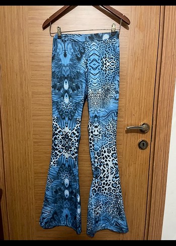 Mavi Bağlamalı Midi Atlet ve Tayt Takımı - Görsel 2