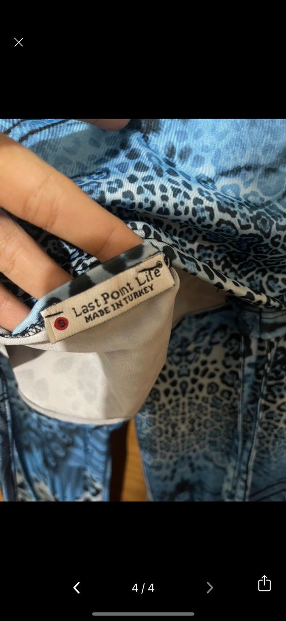 Mavi Bağlamalı Midi Atlet ve Tayt Takımı - Görsel 4