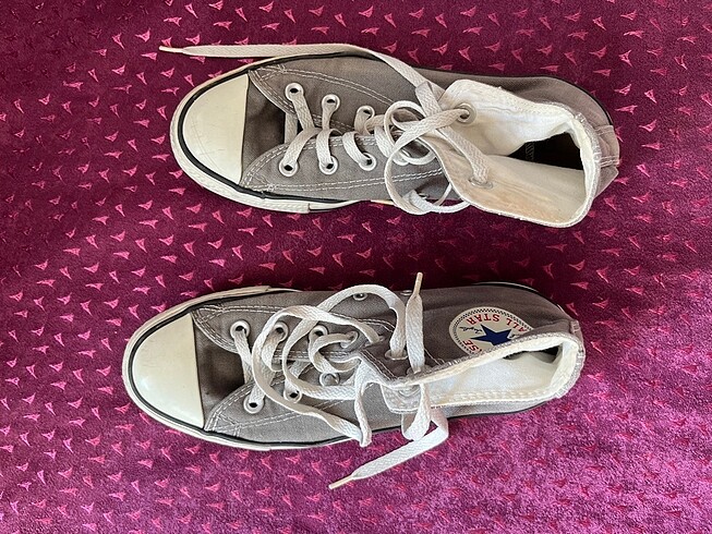 38 Beden gri Renk Orjinal converse gri renk bilekli ayakkabı