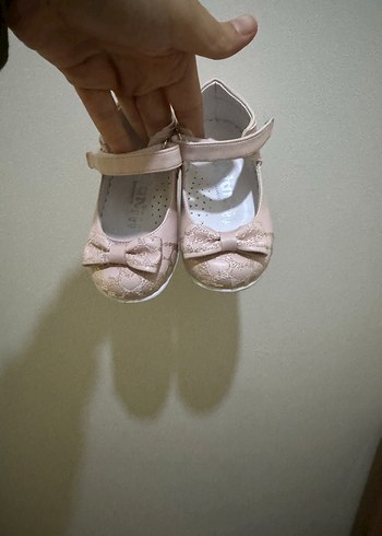 Kız Çocuk Pembe Dantel Detaylı Babet Ayakkabı - Görsel 3