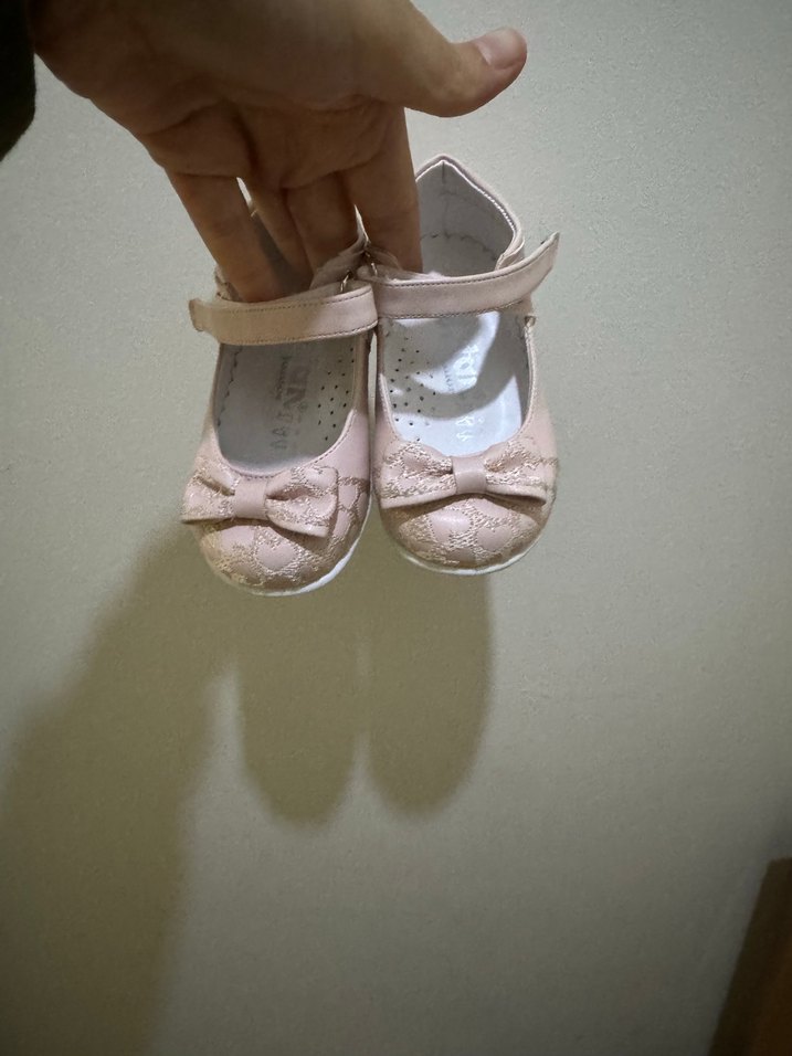 Kız Çocuk Pembe Dantel Detaylı Babet Ayakkabı - Görsel 3