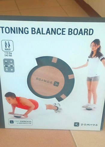 Baskılı Siyah Pilates Denge Tahtası